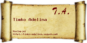 Timko Adelina névjegykártya